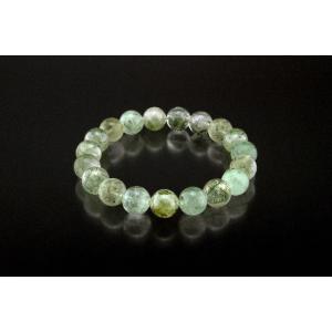 グリーン ルチル精神安定ブレスレット グリーン ルチルクォーツ パワーストーン ブレスレット メンズ...