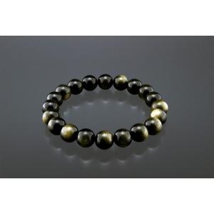 ゴールデンオブシディアン魔除けブレス ゴールデンオブシディアン パワーストーン ブレスレット メンズ...