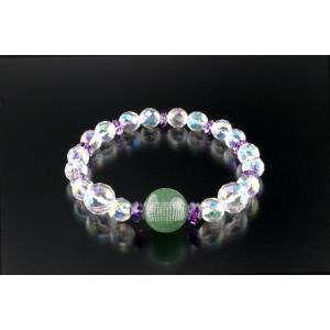 般若心経・健康パワーブレス 白水晶 アメジスト アベンチュリン パワーストーン ブレスレット メンズ...