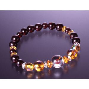 大当り水晶ブレス ガーネットタイプ[BL_446]  白水晶 黄水晶 ガーネット メンズ レディース...