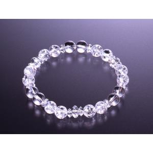 龍神水晶ブレスレット　白水晶 爆裂白水晶 パワーストーン ブレスレット 送料無料 メンズ レディース...