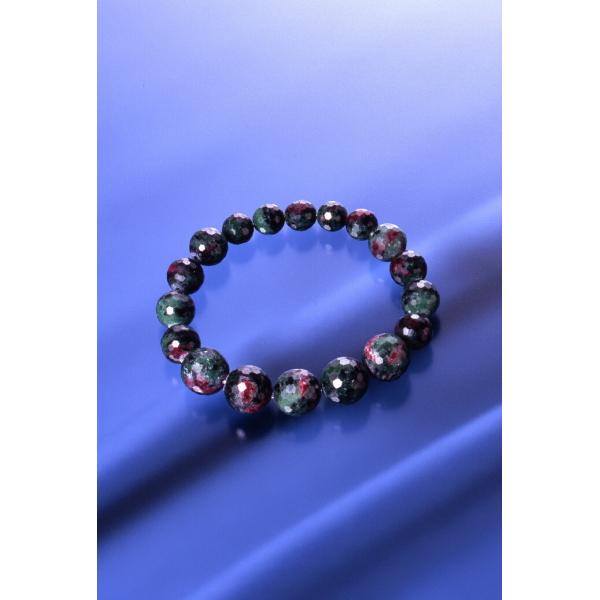 ルビーインゾイサイト・グラデーションブレス　ルビーインゾイサイト パワーストーン ブレスレット 送料...