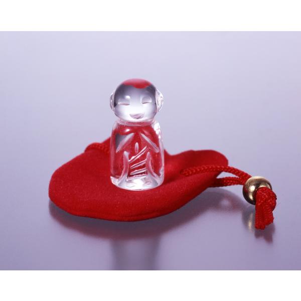 幸せ地蔵　白水晶 クォーツ クリスタル 開運 財運 邪気祓い お守り 置物