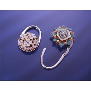 七宝焼・高級バッグホルダー Ａタイプ[OM_125] ラインストーン バッグチャーム バッグハンガー...