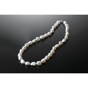 バロック湖水パールネックレス 淡水バロックパール メンズ レディース 効果 ハンドメイド 浄化 種類...