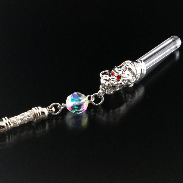 竜神水晶ストラップ 白水晶 パワーストーン ストラップ メンズ レディース 効果 ハンドメイド 浄化...