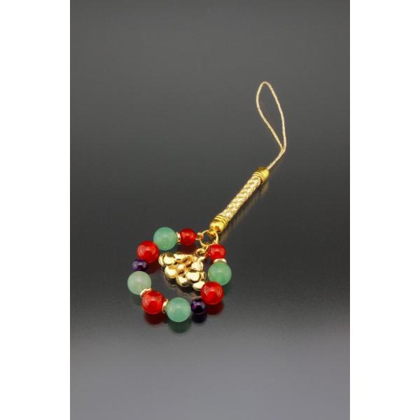 無病健康ストラップ アメジスト 赤メノウ アベンチュリン パワーストーン ストラップ メンズ レディ...