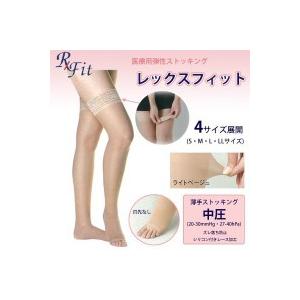 医療用弾性ストッキング　レックスフィット　薄手ストッキング　爪先なし　中圧　ライトベージュ/健康インナーレディス　その他｜scratch