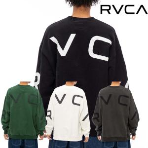 正規品 RVCA ルーカ 裏起毛 メンズ 丸首 トレーナー BD042-150 FAKE RVCA CR スウェット スエット ロゴ BD042150 プルオーバー 大きめ USサイズ ルカ ブランド