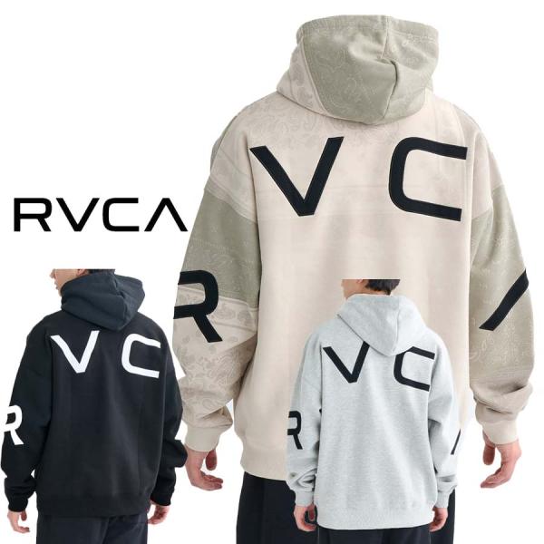 正規品 RVCA ルーカ メンズ パーカー 裏起毛 BF042-015 BACK SIDE ARCH...