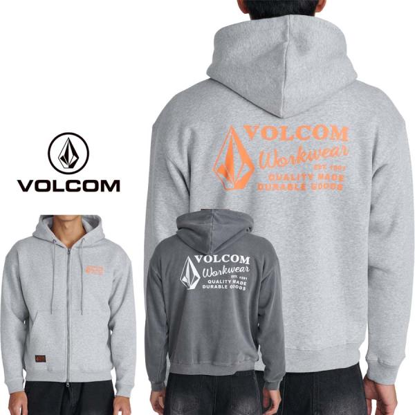 VOLCOM  ボルコム ワークウェア メンズ 裏起毛 ジップ アップ パーカー BG052-001...