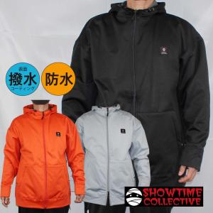 正規品 撥水 パーカー SHOWTIME COLLECTIVE グラトリ ボンデッド ZIP パーカー スノボ ウェア ZIP23-001 SOLID ドロップショルダー ジップパーカー ミイラ｜screamer