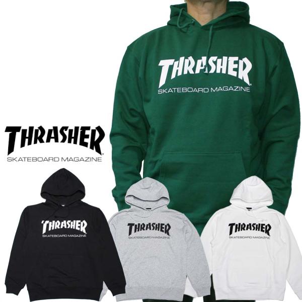 正規品 THRASHER スラッシャー パーカー 裏起毛 プルオーバーパーカー MAG LOGO T...