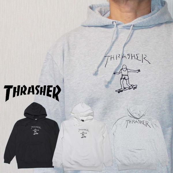正規品 THRASHER スラッシャー 裏起毛 パーカー プルオーバーパーカー GONZ LOGO ...
