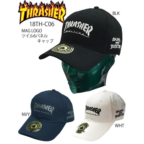 THRASHER CAP 【18TH-C06】MAG LOGO ツイル6パネルキャップ スラッシャー...