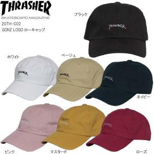 正規品 あすつく 人気 スラッシャー 浅め ローキャップ 帽子 CAP THRASHER THR-C02 20TH-C02 GONZ LOGO キャップ マークゴンザレス 帽子 送料無料｜screamer