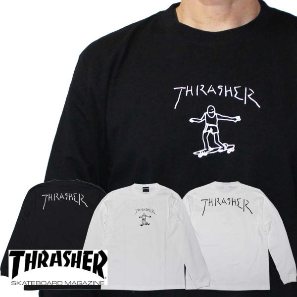 THRASHER スラッシャー 長袖 ロングスリーブＴシャツ TH8328 GONZ LOGO ロン...