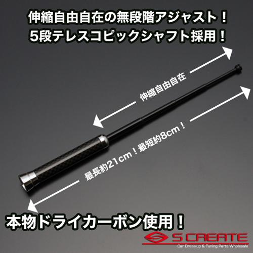 伸縮カーボンアンテナ (ブラックカーボン×メッキ) デイズルークス (B21A) 本物の質感！リアル...