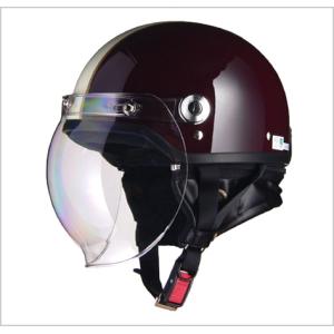 【リード工業】 CROSS CR-760 ハーフヘルメット ブラウン×アイボリー｜screate-shop2