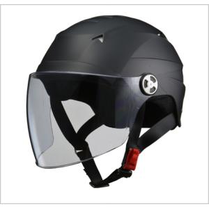 【リード工業】 SERIO RE-41 開閉シールド付き ハーフヘルメット マットブラック｜screate-shop2