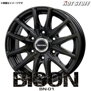 バイソン BN-01 アルミホイール(1本) 15x6.0 +33 139.7 6穴(メタリックブラック) / 15インチ BISON BN01｜screate-shop2