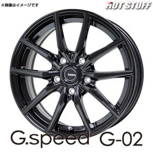 Gスピード G・02 アルミホイール(1本) 15x6.0 +43 100 5穴(メタリックブラック) / 15インチ G.speed G-02 G02｜screate-shop2