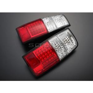 ランドクルーザー(ランクル) 80 赤/白 レッド&クリスタル LED テールランプ｜screate