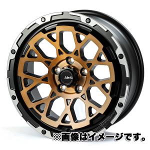 Air/G Rocks ホイール1本 16x6.0 -5 139.7 5H(ステルスブロンズブラッシュド リムDC)｜screate