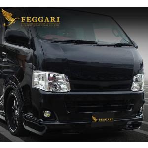 ハイエース 200系 デビル ボンネット パネル 塗装済 ブラックマイカ：209 バッドフェイス フェガーリ ルナ インターナショナル