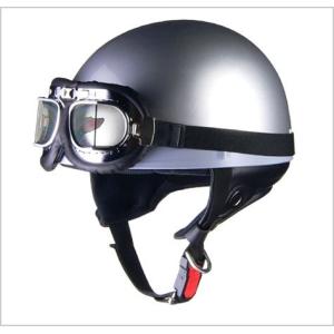 【リード工業】 CROSS CR-751 ビンテージハーフヘルメット シルバー /LEAD 半帽 半ヘル クロス｜screate