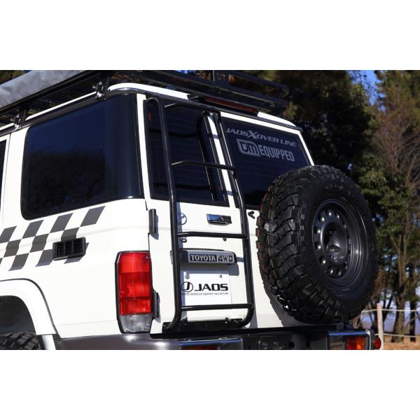 JAOS リヤラダーII ブラック ランドクルーザー 70系（-15）【B232241ABK】※個人...