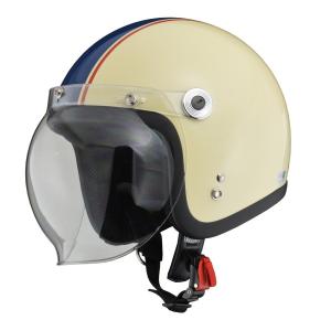 【リード工業】 BARTON BC-10 ジェットヘルメット アイボリー×ネイビー /LEAD バートン