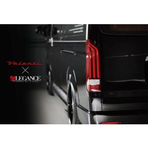 ヴァレンティ×レガンス コラボ フル LED テール ランプ  REVO-Type2 ハイエース 200系 ハーフレッド/ブラッククローム 流れるウインカー