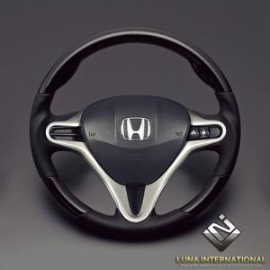 フィット ステアリング GE6/7/8/9 H19.11-H25.8 ピアノブラックx