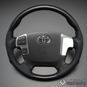 200系5型トヨタ ハイエース/レジアスエース用純正のレザーステアリング FEGGARI（フェガーリ） ハイエース/レジアスエース 200系 4型〜現行