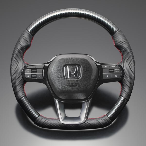 FEGGARI CR-V e FCEV ZC8 ステアリング ブラックカーボン調 x PVCレザー(...