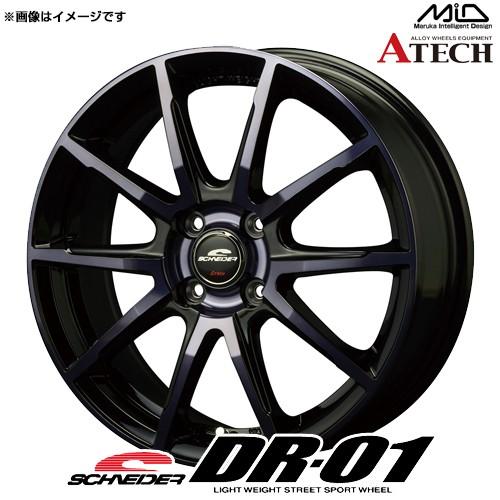 シュナイダー DR-01 アルミホイール 1本 15x4.5 +43 100 4穴(ブラックポリッシ...