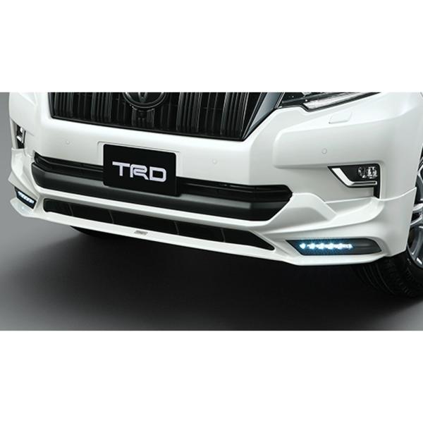 TRD フロントスポイラー (未塗装:LED付き) ランドクルーザープラド TRJ150 GDJ15...