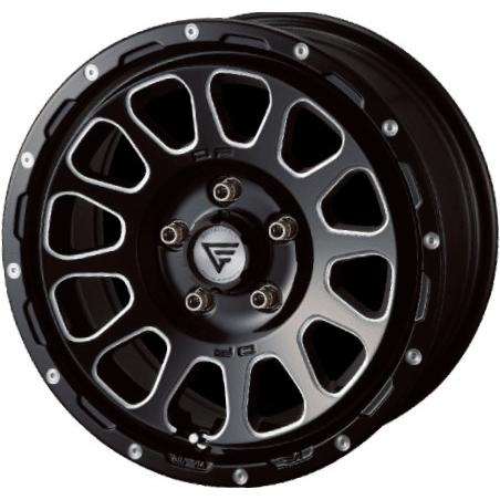 デルタフォース オーバル ホイール1本 16x7.0J 5H 114.3 +35 ブラックマシニング...
