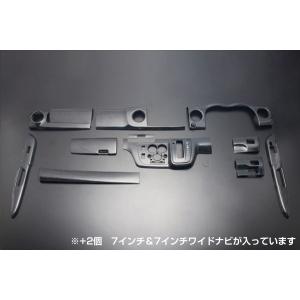 NV350 キャラバン ワイド 黒木目 (15ピース[15P]) 3D立体インテリアパネル フロント用 / ルナ インターナショナル｜screate