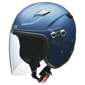 【リード工業】 X-AIR RAZZO STRADA セミジェットヘルメット マットネイビー /LEAD ラッツォ エックス エアー｜screate