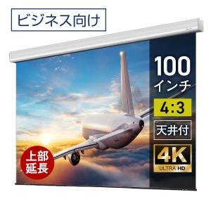 シアターハウス  電動プロジェクタースクリーン ケース付き (4：3) 100インチ マスクフリー ロングタイプ 日本製 WCB2033FEH-H2500｜screen-theaterhouse