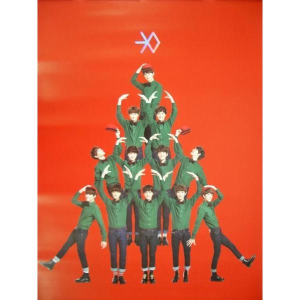 エクソ EXO Winter Special Album 12月の奇跡 ポスター 赤