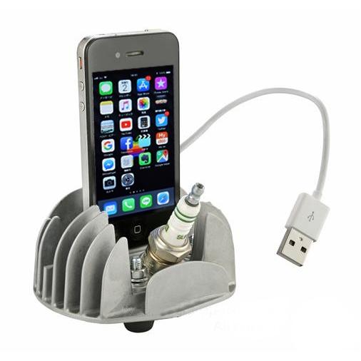 Vespa　iPhone用　シリンダーヘッド充電ステーション