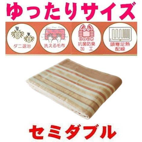 200x140cm ゆったり大判 セミダブルサイズ 洗える掛敷電気毛布 温度調節付 あったかアイテム...