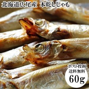 メーカー直送北海道広尾産の本乾ししゃも 60g（25〜30尾）無化調　ポスト投函　シシャモ　北海道産　前浜