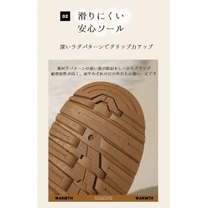 ムートンブーツ ショートブーツ 厚底 4cmヒ...の詳細画像4