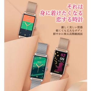 スマートウォッチ レディース 防水 女性 フル...の詳細画像1