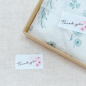 桜のThank youシール 水彩桜 筆記体 ...の詳細画像2