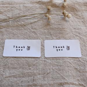 シンプルがかわいい サンキューシール thank youシール